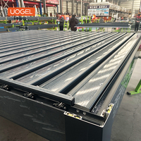 Pergola à lames en aluminium commerciale UOGEL M4-S 138e Foire de Canton, imperméable, pare-soleil, éclairage LED, résistance à la neige 80 kg/m, facile à installer