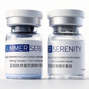 Soin réparateur de la peau, traitement de l'acné, tripeptide-1, peptide de cuivre, poudre lyophilisée, sérum pour le visage, anti-âge, GHK-CU, peptide de cuivre bleu - Product Image 1
