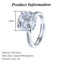 Bague en argent sterling 925 plaqué rhodium, taille rose, avec diverses pierres précieuses naturelles, vente en gros d'usine, pour femme, cadeau, tenue de soirée