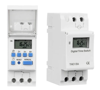Temporizador Digital Programable Diario/Semanal AHC15A THC15A para Riel DIN, Relé de Interruptor de Tiempo, 25A 16A 220V CA 230V 110V/ CC 24V 12V