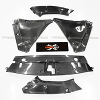 Panneaux de refroidissement en fibre de carbone de qualité supérieure, 7 pièces, pour les compartiments de capot moteur, pour Nissan GTR R35 2007+, kits intérieurs