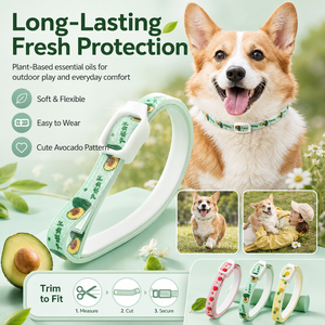 <span class=keywords><strong>Collier</strong></span> <span class=keywords><strong>anti</strong></span>-<span class=keywords><strong>puces</strong></span> en nylon imperméable avec boucle pour chat et <span class=keywords><strong>chien</strong></span>, motif mignon, protection extérieure, répulsif <span class=keywords><strong>anti</strong></span>-insectes, sûr pour les animaux de compagnie - Product Image 4