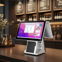 Terminal de point de vente tactile capacitif 15,6 pouces, système de caisse économique pour restaurants de restauration rapide