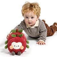 Jouet en peluche interactif Tumama pour enfants, 6-18 mois, jouet musical pour bébé, poupée dansante en peluche Litchi, jouet sensoriel pour bébé pour le temps sur le ventre