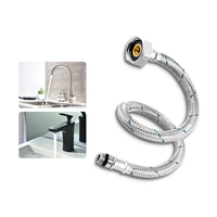 Connecteur de tuyau de tuyaux de toilette Flexible en acier inoxydable bleu pour tuyau d'entrée tuyau d'eau eau chaude et froide eau du robinet eau antidéflagrante