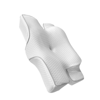 Oreiller ergonomique en mousse à mémoire de forme Uilted Technics, forme papillon, équilibre la pression pour différentes positions de sommeil, amovible