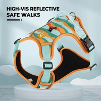 Harnais Réfléchissant Ajustable et Extensible pour Chien, Vente en Gros Direct Usine, avec Contrôle Facile, Logo Personnalisé, Camouflage pour Grands Chiens, Idéal pour l'Extérieur