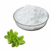 Poudre en cristal de menthol d'extrait de plante naturelle chinoise pour le menthol soluble dans l'eau de sucrerie de menthol