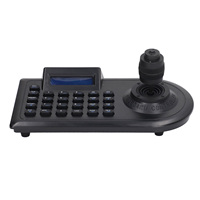 Teclado para Cámara PTZ Analógica LCD con Joystick 4D, Controlador de Cámara PTZ Speed Dome para Linux, Enchufe Estadounidense, 100-240V