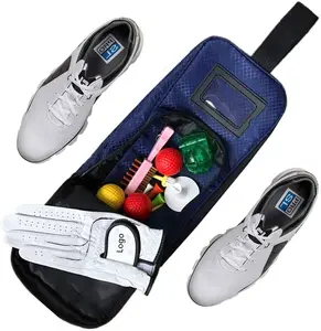 Hot Sales Custom Logo Golf Sports Shoe Bag Storage Organizer Travel Waterproof Portable Durable Polyester Football Boot Bag