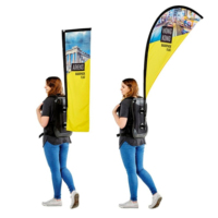 Nouveau style personnalisé : Bannières publicitaires volantes portables pour la publicité humaine en marchant