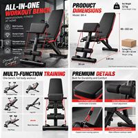 Banc de musculation pliable en stock, prêt à être expédié, faible MOQ, banc d'haltères réglable, équipement de fitness à domicile, prix d'usine