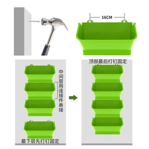 Wall Vertical Garden Vertical Wall Garden Pot <strong>Selfwatering</strong> Hydroponic Flower Pot Tower Garden Stackable Plastic Vertical Pot - Product Image 5