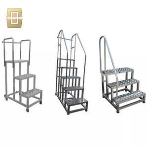 Échelle escamotable galvanisée à chaud pour entrepôt, avec marchepieds amovibles et sécurité renforcée - Product Image 5