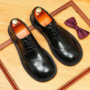 Chaussures Aurora personnalisées haut de gamme-chaussures en cuir décontractées antidérapantes en cuir souple chaussures décontractées formelles d'affaires rétro et à la mode - Product Image 1