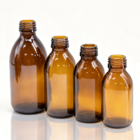 Bouteille en verre ambré de 500 ml pour sirop, récipient pour liquides oraux avec bouchon à vis pour médicaments contre la toux, extraits de plantes, compléments nutritionnels