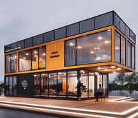 Maison conteneur préfabriquée moderne à prix abordable, design DIY, avec clôtures, toit triangulaire confortable – Meilleures ventes