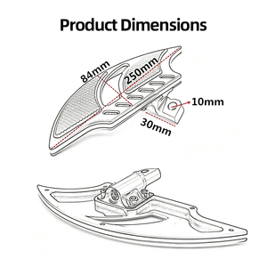 Reposapiés Traseros CNC Flame Blade para Motocicleta Harley XL883 X48 Sportster, Pedales de Aluminio Cromado Negro - Product Image 3