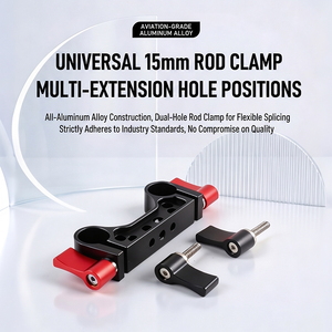Piastra di Montaggio Universale a Doppio Foro da 15mm, Supporto per Fotocamera in Lega di Alluminio per Gabbia Fotografica - Product Image 3