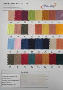 Haute Qualité <span class=keywords><strong>Stretch</strong></span> 100% <span class=keywords><strong>Lin</strong></span> 14*14 Tissu Tissé Poids Moyen Écologique Plaid Stock Confortable Respirant pour Femmes Filles - Product Image 4
