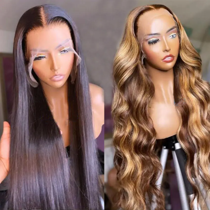 Wholesale Luxefame Peruvian/Indian Hair Wig,Raw Virgin Glueless Full HD Lace Human Hair Wigs,HD Lace Frontal Wig For Black Women