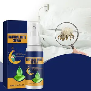 Spray removedor de ácaros para casa, sofá, colchão, ambiente interno, roupa de cama e roupas, fórmula natural, ideal para vendas