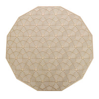 Douze ciel étoilé PVC feuille d'or napperon et dessous de verre ensemble résistant à la chaleur Table à manger tapis nouveau en Stock fournitures pour la maison