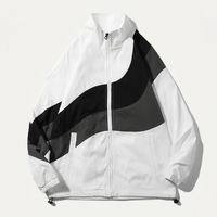 Blouson Bomber Léger 100% Nylon Ripstop Homme Streetwear Imprimé Résistant à l'Eau Extérieur Softshell Fermeture Éclair Personnalisé