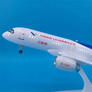 Prototipo <span class=keywords><strong>Comac</strong></span> de 30 cm con Luz LED, <span class=keywords><strong>COMAC</strong></span> C919 1/130, Modelo de Avión de Resina Fundida a Presión con Soporte de Exhibición, Coleccionable - Product Image 2