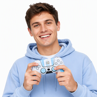 Coque de protection en silicone souple antidérapante pour manette PS5 avec capuchons de poignées et autocollant tactile