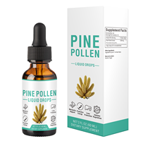 Compléments alimentaires à base de pollen de pin, marque privée OEM, 1200 mg, extrait de pollen de pin en gouttes liquides pour l'énergie et le soutien immunitaire