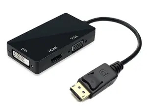1080P DisplayPort DP zu HDMI-kompatibler DVI VGA Adapter Kabel Display Port Konverter Anschluss für PC Projektor Laptop HDTV