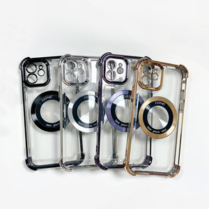 Vendita calda placcato custodia magnetica Smart Phone per <span class=keywords><strong>Samsung</strong></span> S23 <span class=keywords><strong>S21</strong></span> S22 <span class=keywords><strong>Ultra</strong></span> Wireless copertura di protezione per lenti di ricarica - Product Image 2