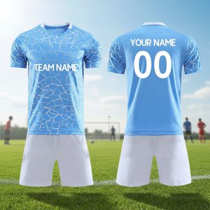 Uniforme de Fútbol Unisex Completo, Camiseta de Fútbol Estampada de Manga Corta, Personalizable para Equipos, 100% Poliéster de Secado Rápido - Product Image 2