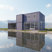Fabrication de maisons préfabriquées modulaires de luxe à 2 étages de 20 pieds, plans de maisons conteneurs modulaires pour villas