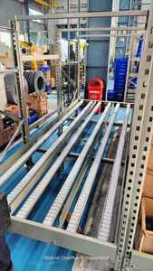 ระบบจัดเก็บสินค้าแบบ Heavy Duty FIFO Gravity Flow Racking พร้อมลูกกลิ้งเหล็ก แบบโมดูลาร์ ขยายได้ รับน้ำหนักได้ 1500 กก. เคลือบด้วยสีฝุ่น สำหรับจัดเก็บในคลังสินค้า - Product Image 3