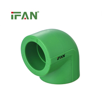 IFAN Matériaux de plomberie PPR de qualité supérieure, raccords de tuyauterie en plastique, coudes, tés, manchons, raccords d'eau PPR
