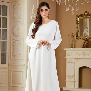 Nouvelle Arrivée - Robe Musulmane Basique à Manches Longues et Col Intégré, <span class=keywords><strong>Djellaba</strong></span> - Abaya Automne/Hiver Printemps pour Culte et Mariages 2026 - Product Image 2