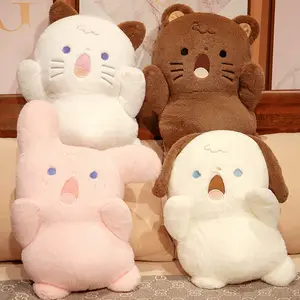 Penjualan terlaris Pink putih dan coklat Scream anak anjing kucing mainan mewah Kawaii boneka binatang mainan lucu mewah Scream Natal