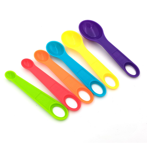 12Pcs Plastic <strong>Measuring</strong> Spoons And <strong>Cups</strong> Set Multicolor Nesting Kitchen Baking Measure Tools For Dry And Liquid Ingredients - Product Image 2