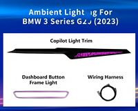 Éclairage d'ambiance pour tableau de bord G20 2023 pour BMW Série 3 2023+ G20, amélioration de l'éclairage de la console centrale intérieure avec contrôle par écran
