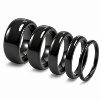 Bague en céramique haute technologie bombée de 6 mm, finition polie, minimaliste, unisexe, bijoux en gros, Adi Jewelry