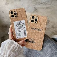 Mode antichoc de cas de téléphone en bois pour IPhone