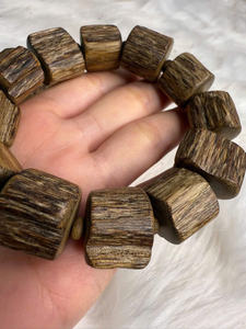 Bracelet en perles de bois naturel, fait main, élastique, bijoux en bois unisexe pour la prière, la méditation, le port quotidien - Product Image 4