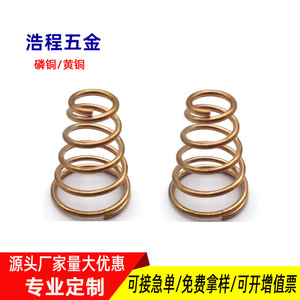 Phosphor Bronze Compression Springs 252mm Inner Diameter Coil Style For Precision <b>Watches</b> And <b>Electronic</b> Antennas - Product Image 3