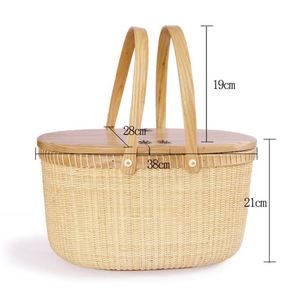 Panier pique-nique vide à vendre, bleu et blanc, en plastique noir, pour rangement, sac fourre-tout, pliable, pouf, osier, <span class=keywords><strong>sarcelle</strong></span> - Product Image 4