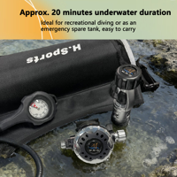 Système d'air comprimé d'urgence portable pour plongée sous-marine WMD 2L, ensemble complet avec régulateur et sac à dos