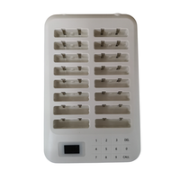 Café Dessert Bar Pas De Vibration Table Alimentaire Carré Beeper 1 Base 16 Buzzers Sans Fil Serveur Système D'appel Téléavertisseur pour Restaurant