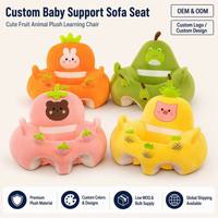 Baby Pluche Sofa Cartoon Dieren Fruit Ondersteunende Stoel Zachte Leerzame Kussen OEM ODM Aangepaste Groothandel Fabrikant