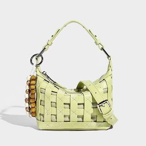 Borsa Estiva da Donna alla Moda, <span class=keywords><strong>Mini</strong></span> Borsa Impermeabile in Pelle PU Intrecciata a Mano, Chiusura con Cerniera, Fodera in Poliestere, Borsetta per Uso Quotidiano - Product Image 5